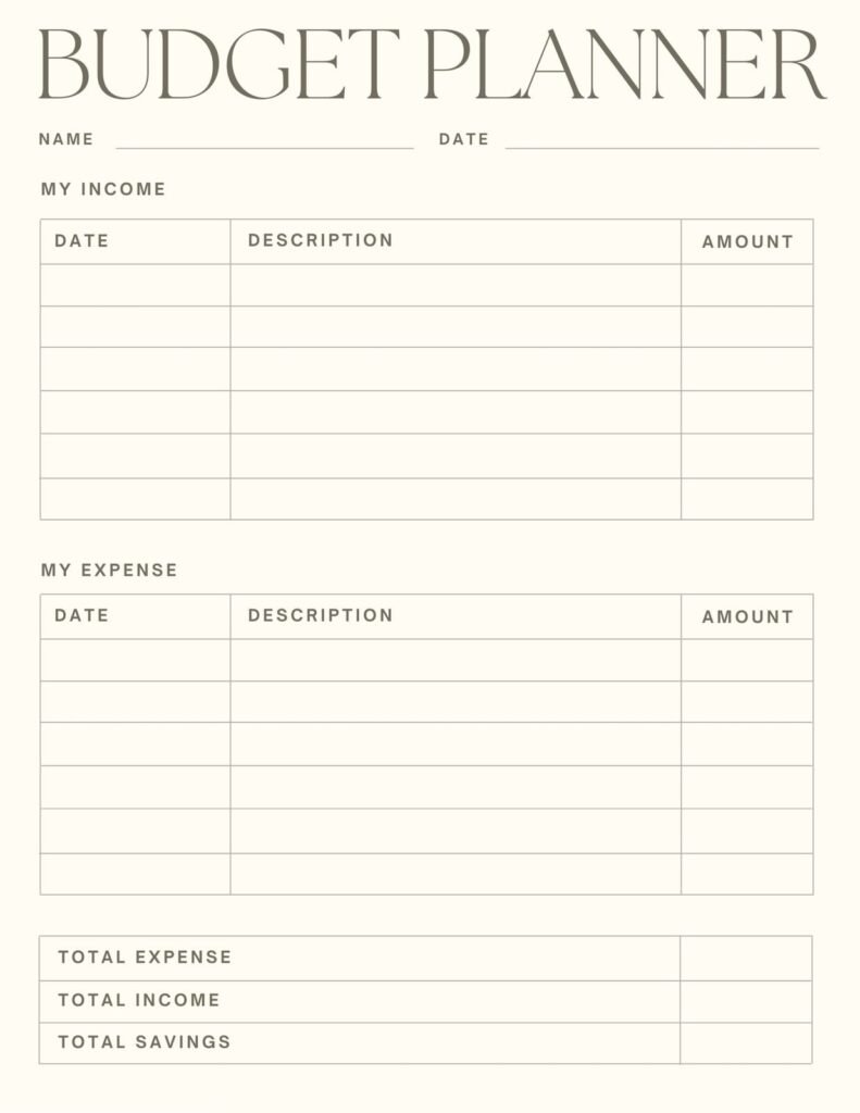 Free Printable Budget Planner for Beginners: Take Control of Your Money Today Free Printable Budget Planner for Beginners: Take Control of Your Money Today