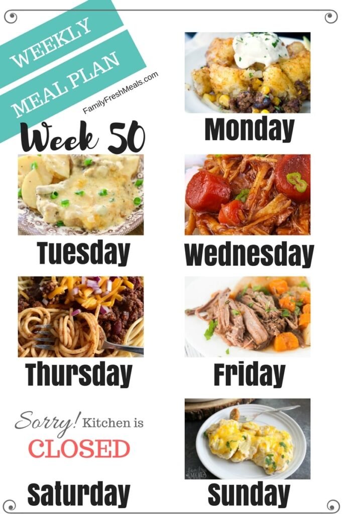 How to Meal Plan on  a Week for a Family